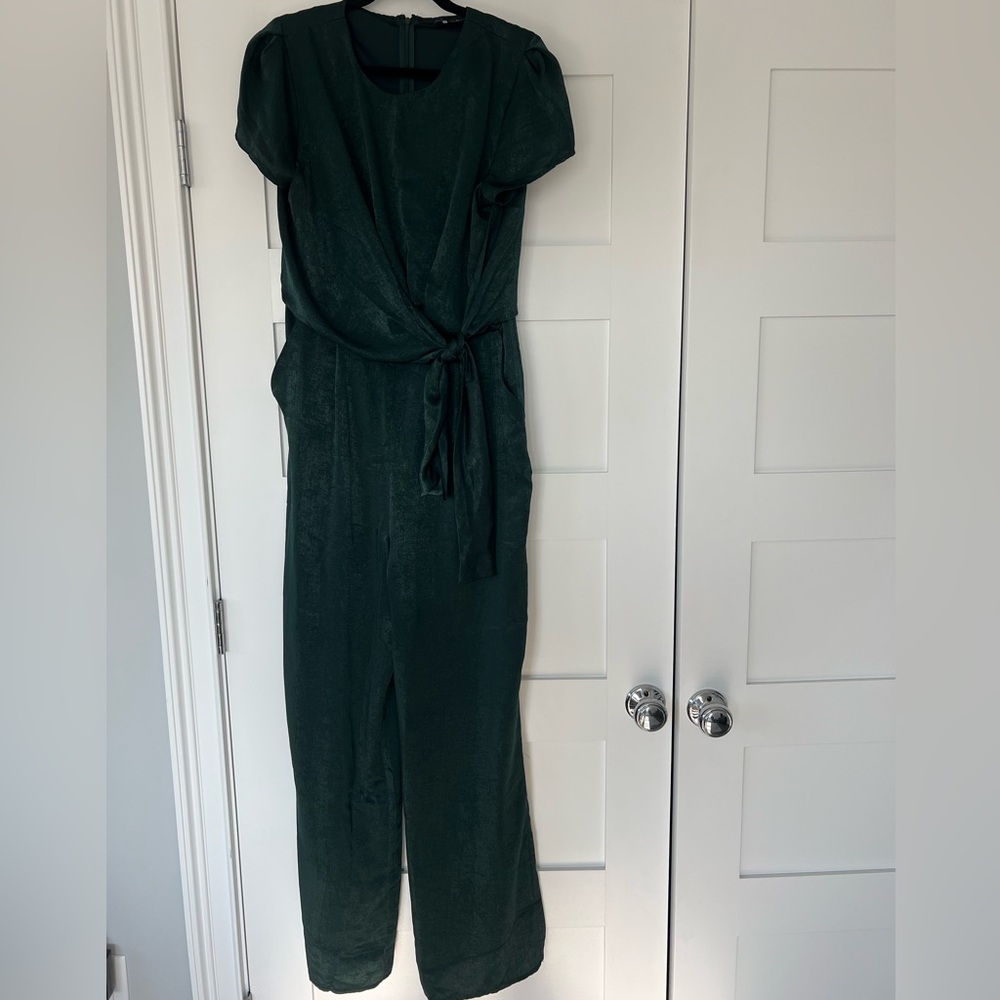 Beautiful dark green colored jumpsuits. Worn once - like new. Chic & elegant.